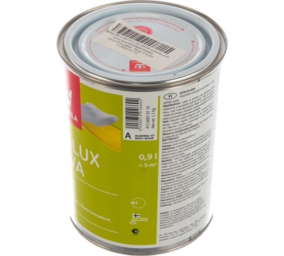 Краска TIKKURILA BETOLUX AKVA для пола водоразбавляемая, полуглянцевая, база A 0,9л 41260010110 26146