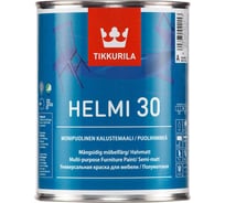 Краска TIKKURILA HELMI 30 акрилатная для мебели универсальная, полуматовая, база A 2,7л 36660010130