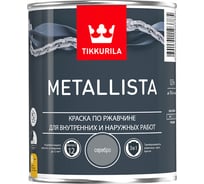 Краска TIKKURILA METALLISTA по ржавчине 3 в 1, глянцевая, серебристый 0,9л 700011709