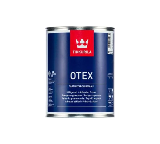 Грунтовка TIKKURILA OTEX адгезионная, на алкидной основе, глубокоматовая, база A 0,9л 20362010110