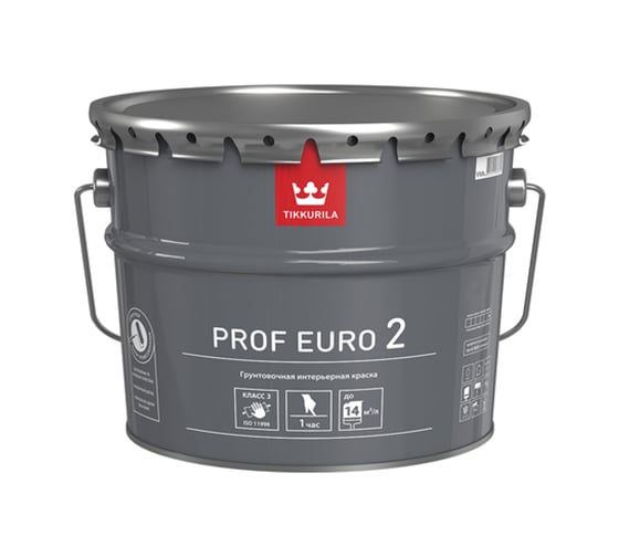 Грунтовочная краска TIKKURILA PROF EURO 2 интерьерная, глубокоматовая, база VVA 18л* 700009630