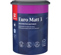 Интерьерная краска Tikkurila EURO MATT 3 база A глубоко матовая 0,9л 700001111