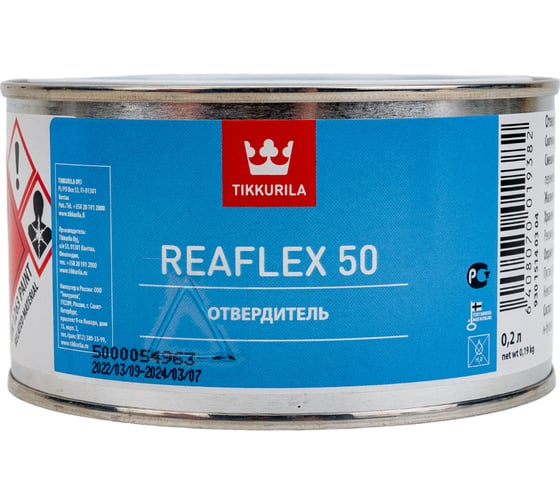 Отвердитель TIKKURILA REAFLEX 50 для двухкомпонентной, эпоксидной эмали для ванн и бассейнов 0,2 л 93015140304
