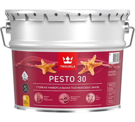 Краска Tikkurila PESTO 30 база A полуматовая 9 л 700001172