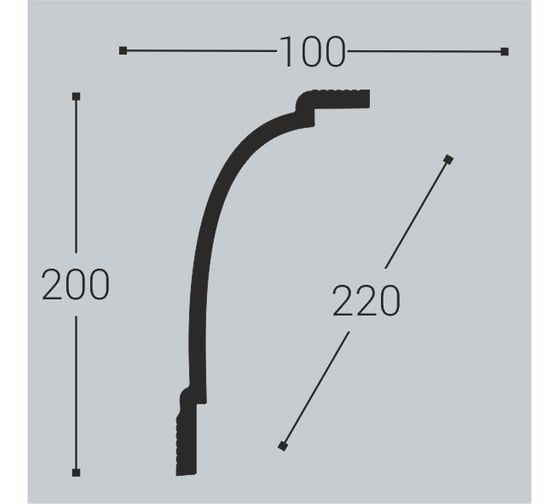 Карниз bello deco xps к 19 (200x100) 00-00107797