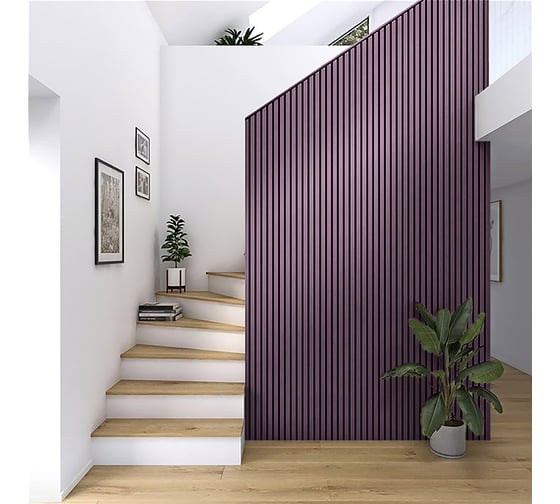 Акустические декоративные панели Wood App classic виола 2780x600x22 мм 01-18-2780