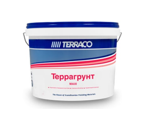Проникающий грунт TERRACO ТЕРРАГРУНТ Maxi универсальный для фасадных и внутренних работ 5кг 681435