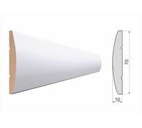 Наличник STELLA 70C МДФ, белый, 2200х70х10 мм, упаковка 5 шт ЦБ-00012001