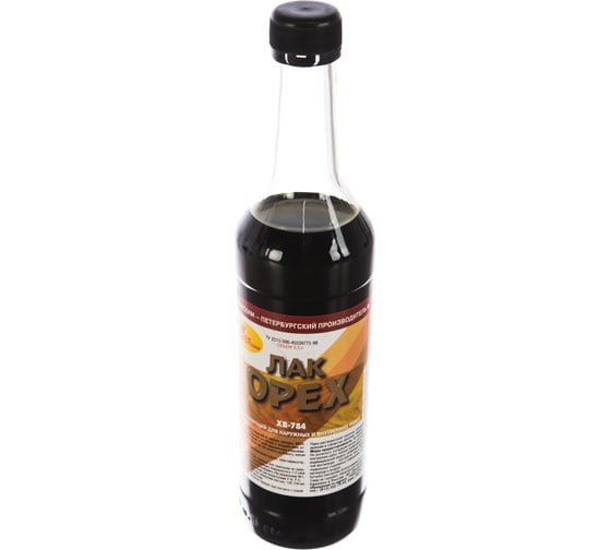 Лак ХВ-784 НОВБЫТХИМ орех, 0.5 л 1776