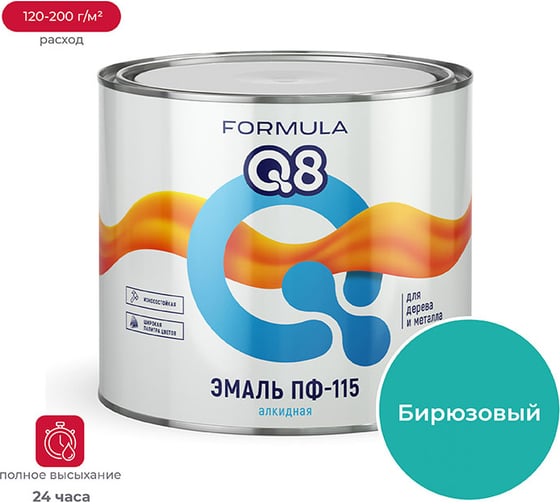 Эмаль Престиж ПФ-115 бирюзовая 1,9 кг 6 FORMULA Q8 48063