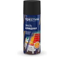 Краска ПРЕСТИЖ аэрозоль алкидная черная матов. 520 мл 44884