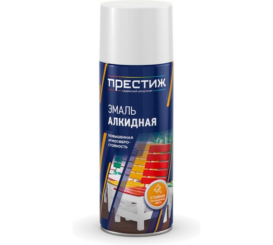 Краска аэрозоль Престиж белая глянц. 425 мл 12 44855
