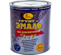 Грунт-эмаль по ржавчине 3в1 Новбытхим темно-зеленая RAL 6005 3 л 2907