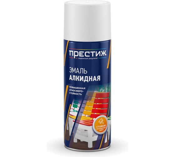 Краска аэрозоль Престиж белая матов. 425 мл 12 44858