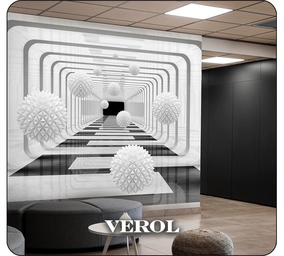 Флизелиновые обои Verol абстракция шары 3d, встык 87-ФФО-05619