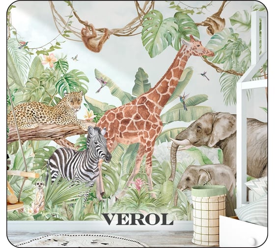Флизелиновые обои Verol джунгли встык 90-ФФО-05649