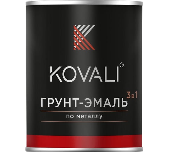 Грунт-эмаль KOVALI 3 в 1 матовая, шафраново-желтая, RAL 1017, 10 кг kov3.2.3.A.1017.10mat