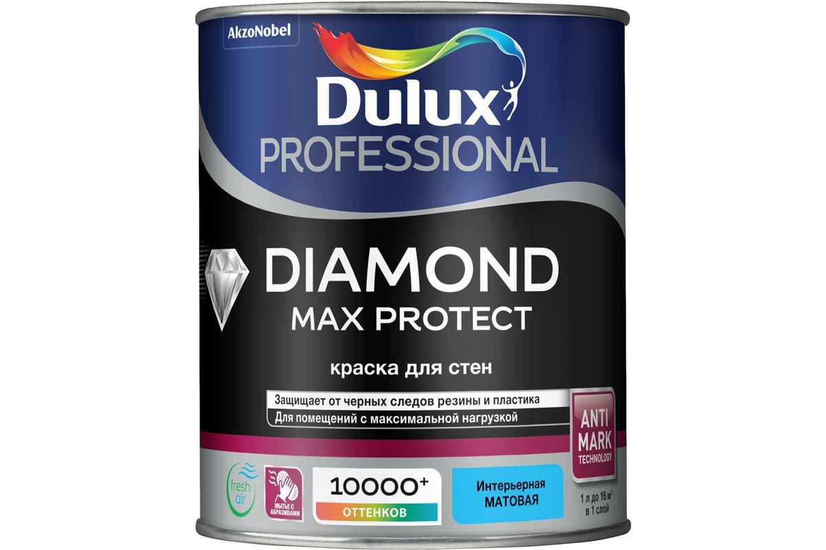 Краска Dulux Professional Diamond Max Protect мат BW 1л 5834137 ...