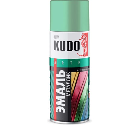 Эмаль металлик универсальная быстросохнущая KUDO SILVER GRAIN FINISH зелёная KU-1054