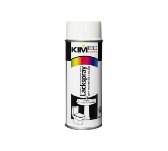 Краска KIM TEC аэрозольная для керамики и эмали белая 400мл 11587807 1