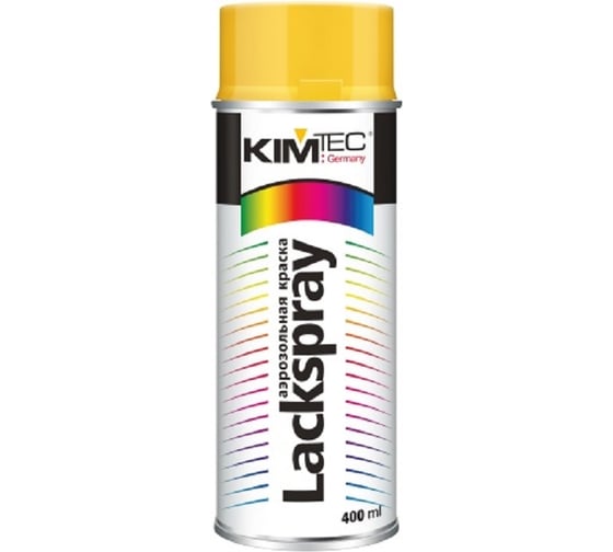 Краска KIM TEC аэрозольная желтая RAL1018 400мл 11587804