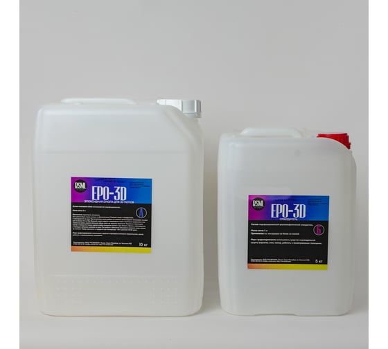 Прозрачная смола для полов РУ-СМОЛА Epo-3D 15 кг EPO3D-15