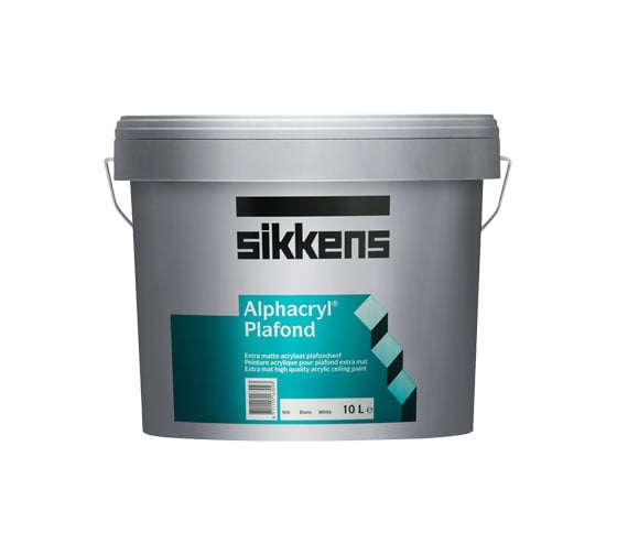 Краска для стен и потолков SIKKENS ALPHACRYL PLAFOND SI глубокоматовая, белая 10л 5009319 1