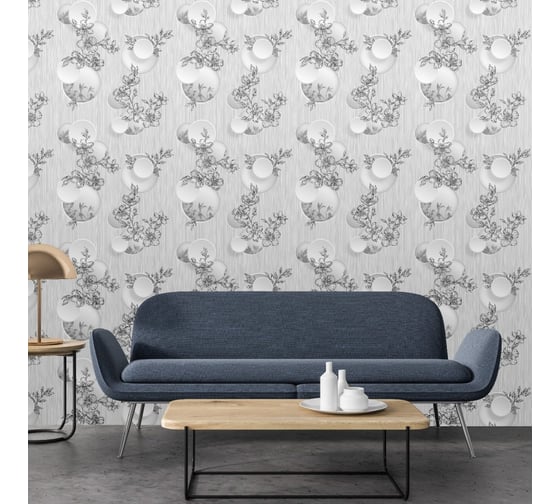 Бумажные двухслойные обои Style Decor Эвелина 0,53x10 м 1068-016 Д15'