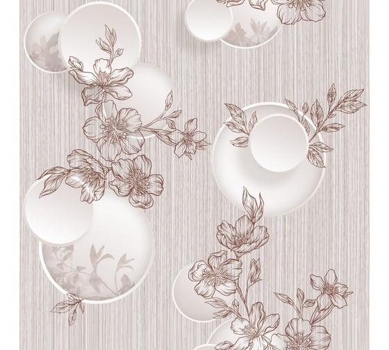 Бумажные двухслойные обои Style Decor Эвелина 0,53x10 м 1068-08 Д15'