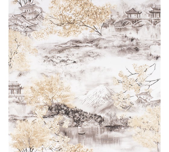 Бумажные двухслойные обои Style Decor Япония 0,53x10 м 856-02 С6(Э4)'