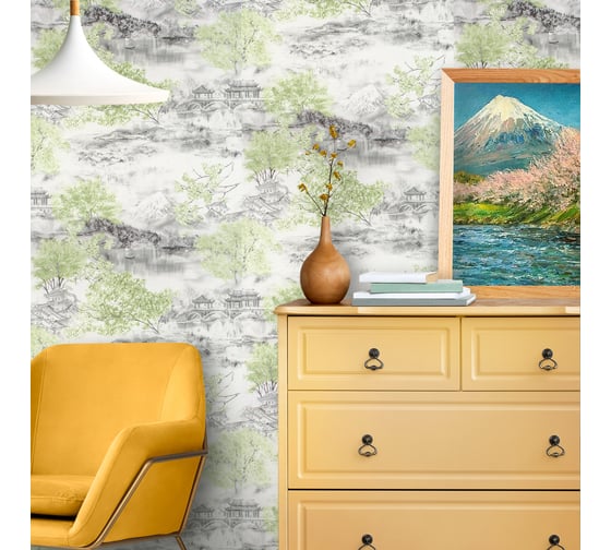 Бумажные двухслойные обои Style Decor Япония 0,53x10 м 856-04 С6(Э4)'