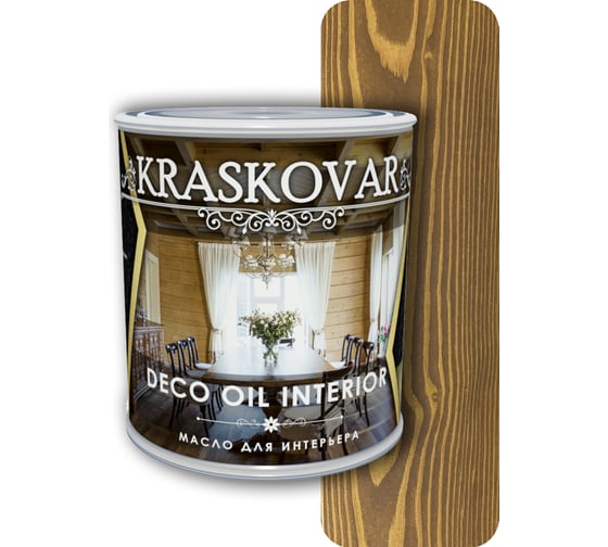 Масло для интерьера Kraskovar Deco Oil Interior можжевельник 0,75л 1094