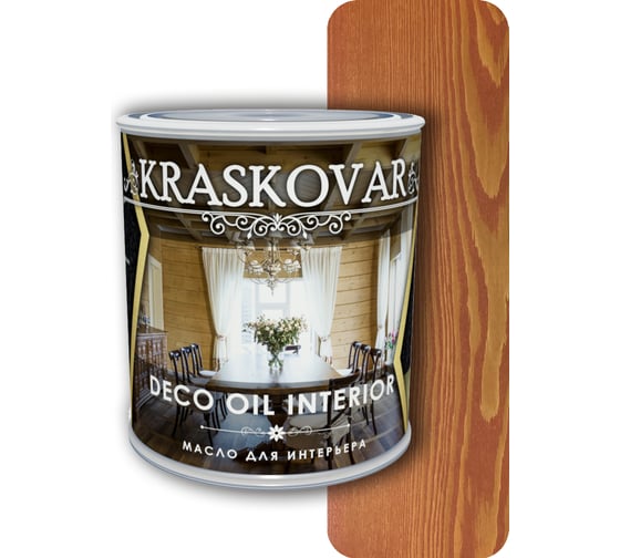 Масло для интерьера Kraskovar Deco Oil Interior махагон 0,75л 1096