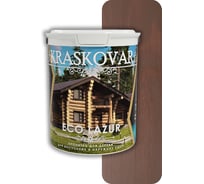 Лессирующая пропитка для древесины Kraskovar «Эко Лазурь», махагон 2л 1204