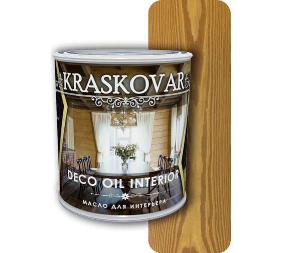 Масло для интерьера Kraskovar Deco Oil Interior тик 0,75л 1097