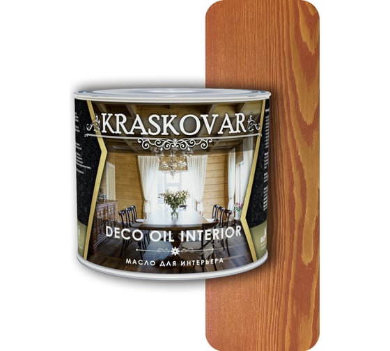 Масло для интерьера Kraskovar Deco Oil Interior махагон 2,2л 1113