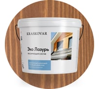 Лессирующая пропитка для древесины Kraskovar «Эко Лазурь», красное дерево 9л 1214
