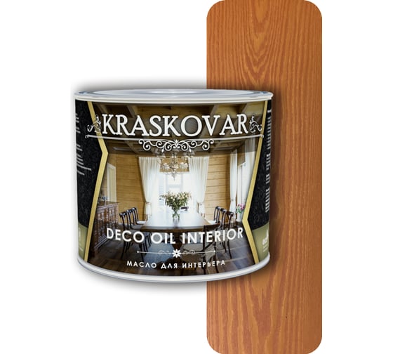 Масло для интерьера Kraskovar Deco Oil Interior лиственница 2,2л 1112