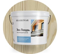 Лессирующая пропитка для древесины Kraskovar «Эко Лазурь», бесцветный 9л 1207