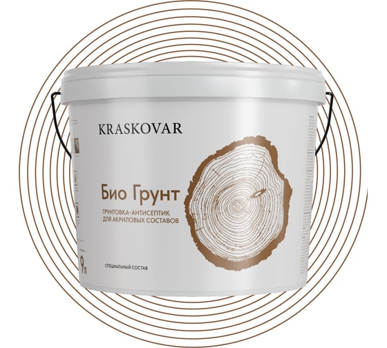 Грунтовка–антисептик Kraskovar «Био Грунт» 9л 1252