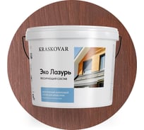 Лессирующая пропитка для древесины Kraskovar «Эко Лазурь», махагон 9л 1218