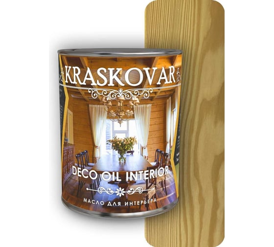 Масло для интерьера Kraskovar Deco Oil Interior бесцветный 0,75л 1089