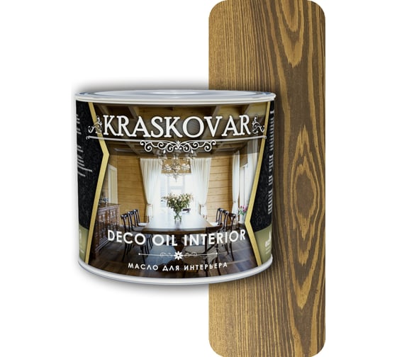 Масло для интерьера Kraskovar Deco Oil Interior орех 2,2л 1115