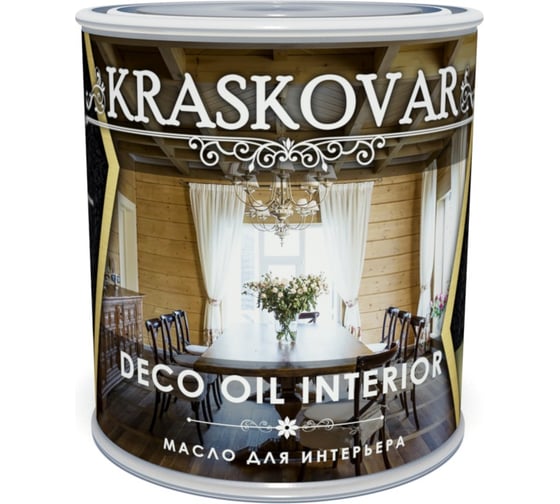 Масло для интерьера Kraskovar Deco Oil Interior маслина 0,75л 1102 1