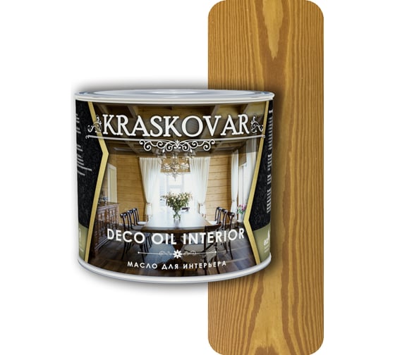 Масло для интерьера Kraskovar Deco Oil Interior тик 2,2л 1114
