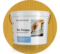 Лессирующая пропитка для древесины Kraskovar «Эко Лазурь», сосна 9л 1209
