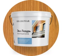 Лессирующая пропитка для древесины Kraskovar «Эко Лазурь», орегон 9л 1212