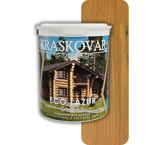Пропитка для дерева Kraskovar Eco Lazur орегон 9л 1212