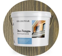 Лессирующая пропитка для древесины Kraskovar «Эко Лазурь», орех 9л 1217