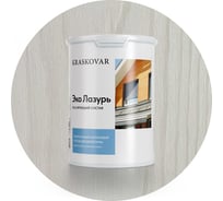 Лессирующая пропитка для древесины Kraskovar «Эко Лазурь», белый 0,9л 1180